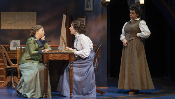 Photo of actresses Holly Twyford, Laura C. Harris and Nora Achrati in the play 'Silent Sky'