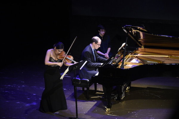 Grace Park and Gilles Vonsattel at ASPECT Chamber Music's 'French Impressions' concert. Credit: Joshua Brown Photography