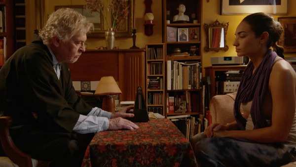 Image of actor Daniel Davis as Addison Spelling and Christina Jolie Breza as Julie Janson