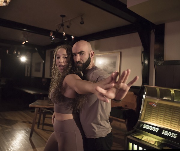 Kaila Wooten and Sergey Nagorny in 'Repulsing the Monkey' at the White Horse Tavern. Photo credit: Marina Levitskaya