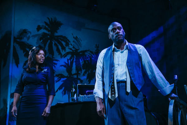 Production photo of Tyla Abercrumbie and Wendell B. Franklin in 'Paradise Blue'