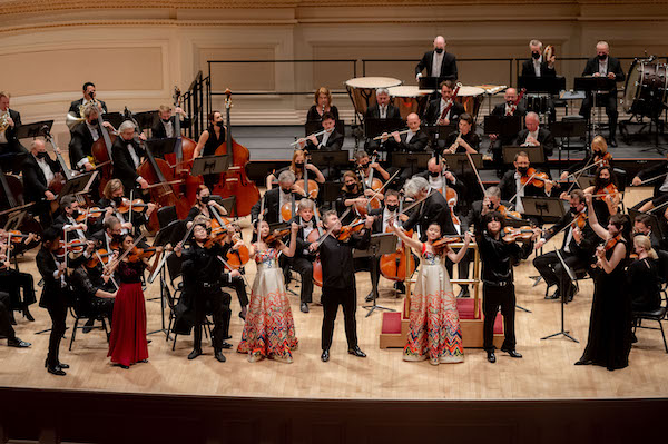 Maxim Vengerov and Juilliard pre-college students with the Oxford Philharmonic, 7 June 2022. Photo credit: Michael Violago