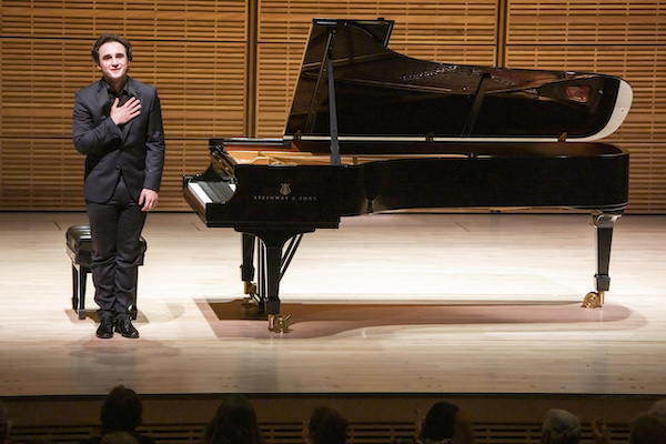 Illia Ovcharenko making his debut performing at Zankel Hall, 2/25/2023