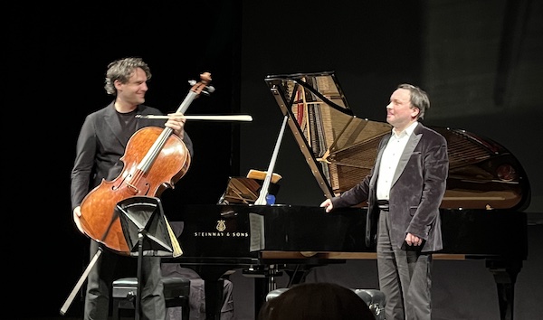 Cellist Leonard Elschenbroich and pianist Alexei Grynyuk at the Aspect Chamber Music series, 13 April 2023