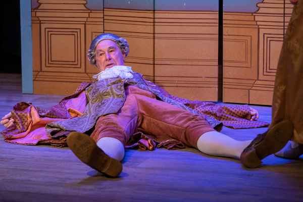 Nigel Gore in 'Émilie: La Marquise du Châtelet Defends Her Life Tonight' at the Flea Theater (photo credit: Ashley Garrett)