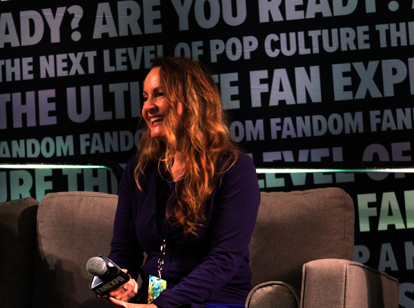Samantha Kelly at the Super Mario panel