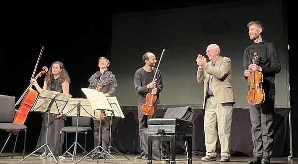 Ariel String Quartet and Jan Swafford at Aspect Chamber Music concert, 16 November 2023. Photo credit: Oren Hope