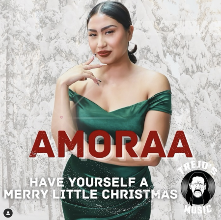Photo of Amoraa for her holiday track of Have Yourself a Merry Little Christmas