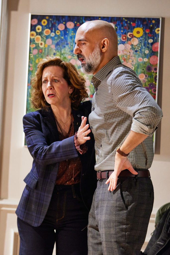 Betsy Aidem, Nael Nacer in Prayer for the French Republic (courtesy of Jeremy Daniel)