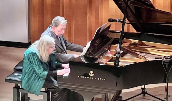 Ursula Oppens and Jerome Lowenthal, photo by June Feng