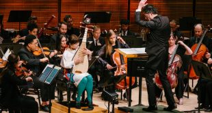 Wu Man (pipa), conductor Colin Jacobsen, and The Knights