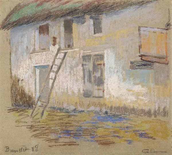"Cour de Ferme, Breuillet" (1888) by Armand Guillaumin
