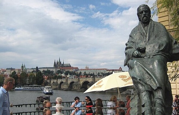 Composer Bedřich Smetana monument in Prague