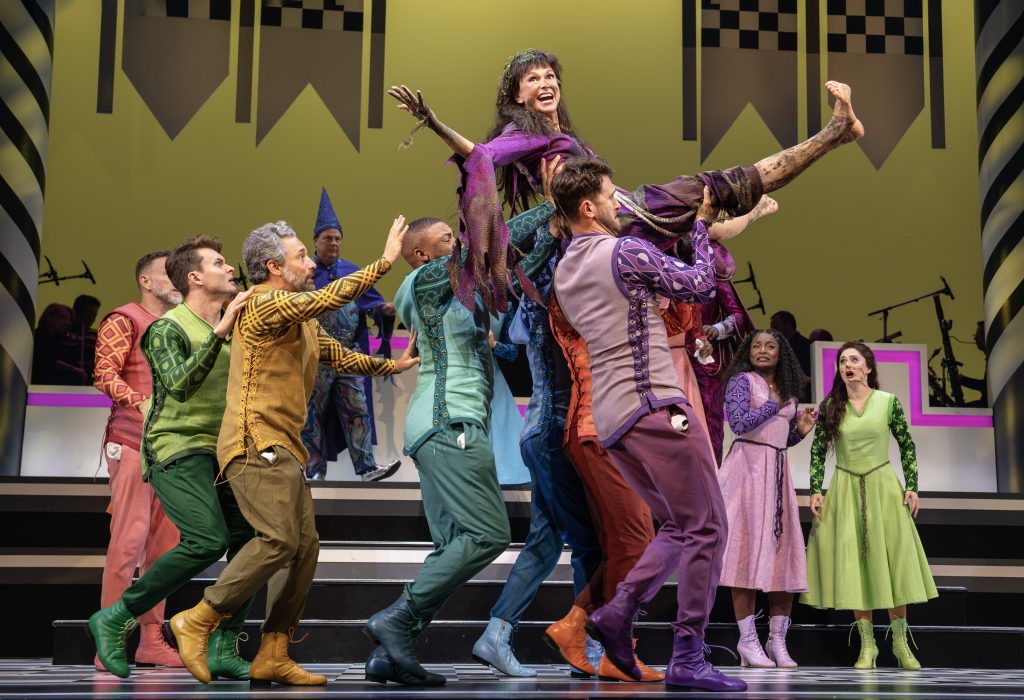 Sutton Foster and the company of 'Once Upon a Mattress' (Joan Marcus)