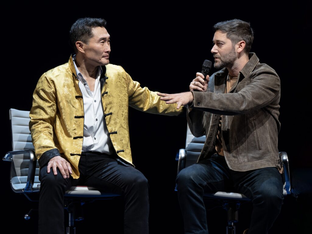 (L to R): Daniel Dae Kim, Ryan Eggold in 'Yellow Face' (Joan Marcus)