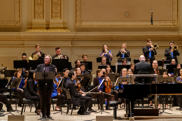Baritone William Sharp performs with conductor Leon Botstein and The Orchestra Now perform at Carnegie Hall on 21 November 2024 (Photo credit: David DeNee)