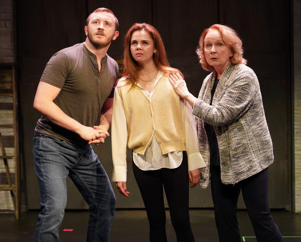 (L t R): Kevin OliverLynch, Saoirse-Monica Jackson, Kate Burton in 'Irishtown' (Carol Rosegg)