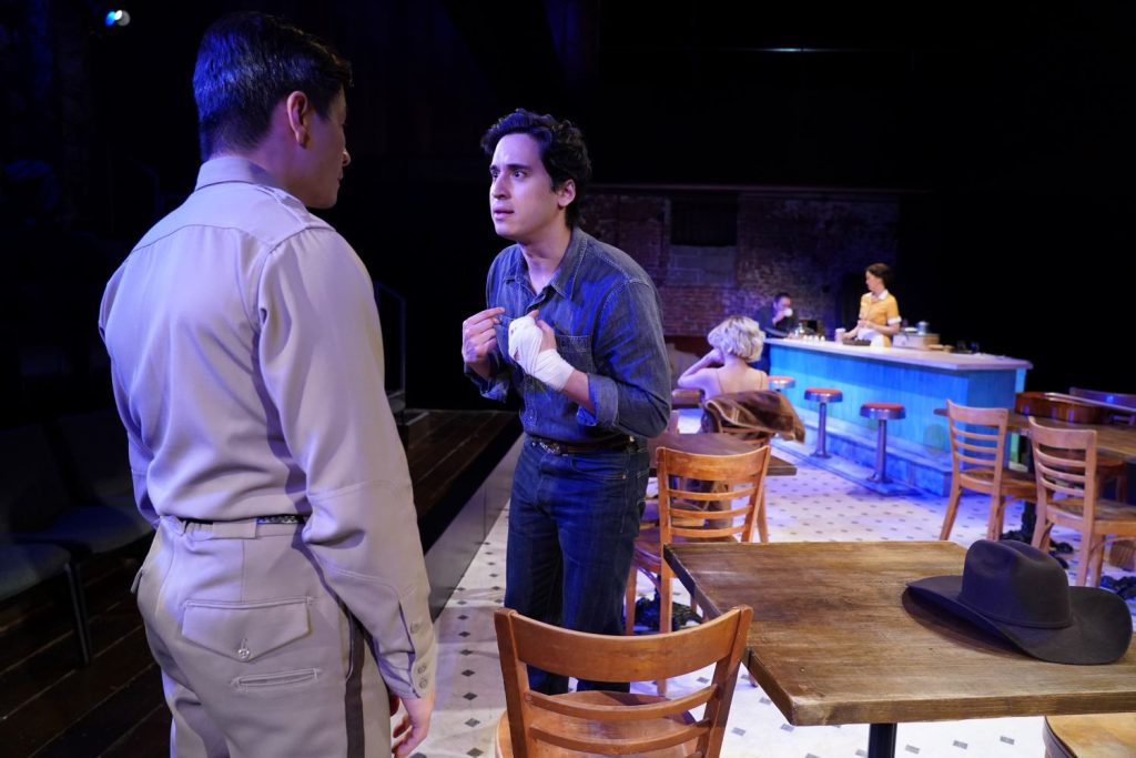 (L to R): David Lee Huynh, Michal Hsu Rosen in 'Bus Stop' (Carol Rosegg)