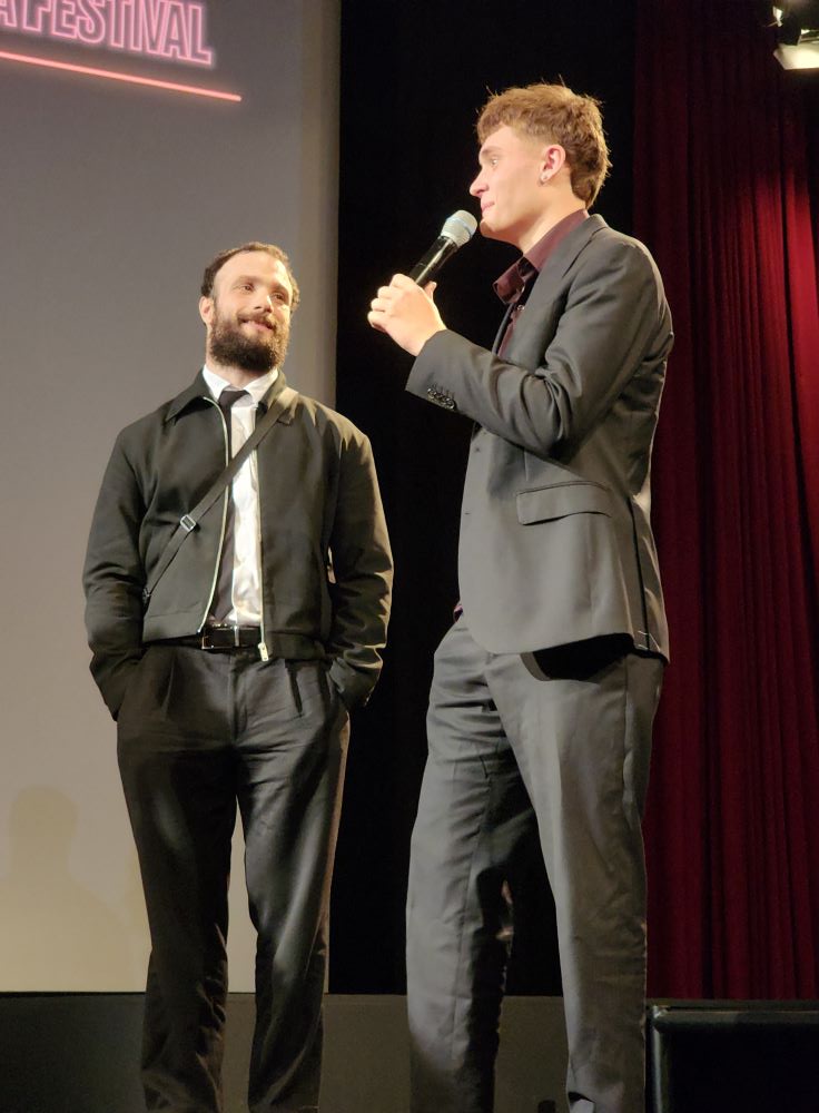 (L to R): Cosmo Jarvis, Vincent Miller after the screening of 'Inside' at TFF (Carole Di Tosti)