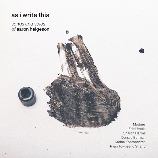 Aaron Helgeson 'As I Write This' album cover