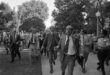 Photograph of Secret Service Agents Rushing President Gerald Ford towards the California State Capitol following the Assassination Attempt on the President by Lynette "Squeaky" Fromme, in Sacramento, California, Sept. 5, 1975. Photo from the National Archives and Records Adminstration via Wikimedia Commons