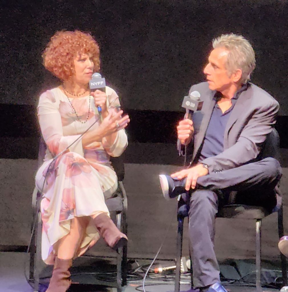 Amy Stiller, Ben Stiller after the Alice Tully Hall screening of 'Stiller & Miller: Nothing is Lost,' the 63rd NYFF (Carole Di Tosti) 