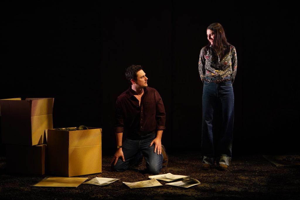 Tom Pecinka, Marianne Rendon in 'The Burning Cauldron of Fiery Fire' (Carol Rosegg)