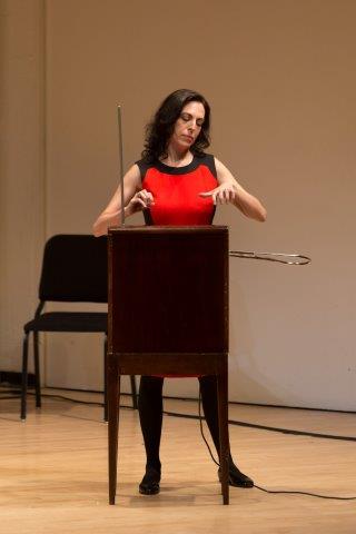 Dalit Hadass Warshaw soloing on theremin at Merkin Hall with NYFOS, Nov. 2015