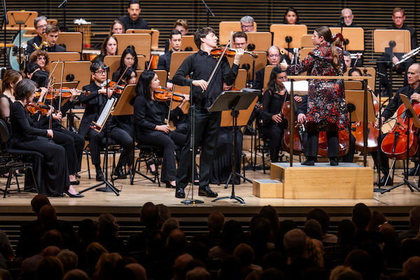 Dalia Stasevska conducts the New York Philharmonic and violinist Joshua Bell at David Geffen Hall, NYC, November 6-8 2025