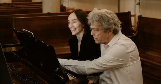 Elena Font and Pascal Rogé at the piano