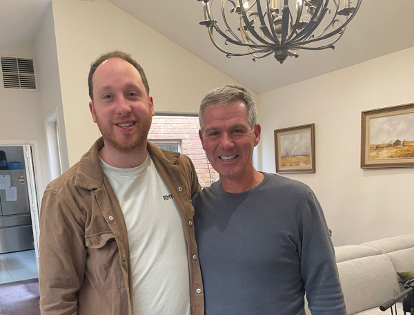 Kahan with Australian comedian and former radio presenter Matt Tilley