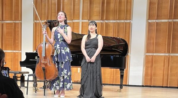 Miriam K. Smith and Ming-Li Liu at Merkin Hall, 14 April 2026