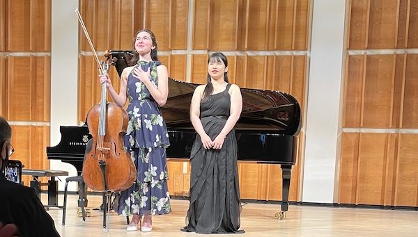 Miriam K. Smith and Ming-Li Liu at Merkin Hall, 14 April 2026