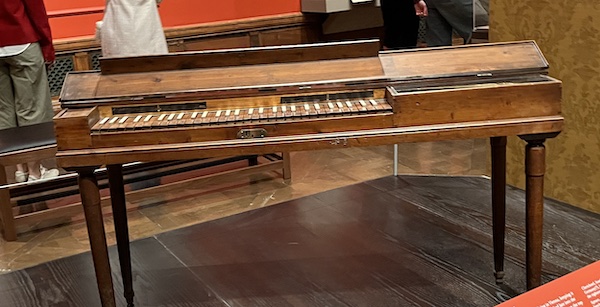 Clavichord owned by Mozart, at the Morgan Library and Museum, April 2026