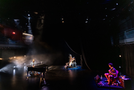 (L-R) Todd Almond, Erin Hill, Noah Max Amick in 'I'm Not There' at BAM Fisher, June 2026 (Ellen Qbertplaya)