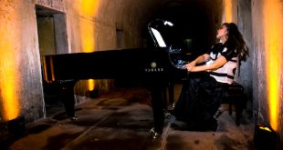 Min Kwon at the Green-Wood Cemetery Catacombs in 2021 (courtesy of Death of Classical)