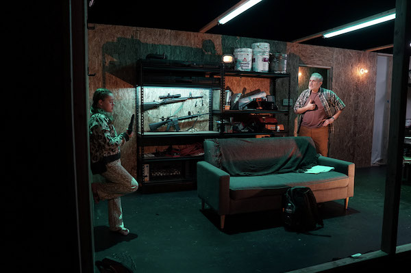 Julianna Layne as Young Claire and Marc Kudisch as Rock in L.B. Browne’s “Safe House” (Viktorija Mickute)