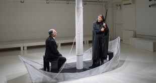 David Greenspan and Annabel Capper in 'The Invention of Love' (photo credit: Paul Lutvak)