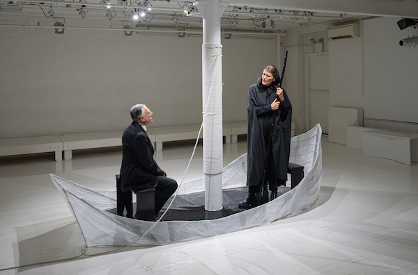 David Greenspan and Annabel Capper in 'The Invention of Love' (photo credit: Paul Lutvak)
