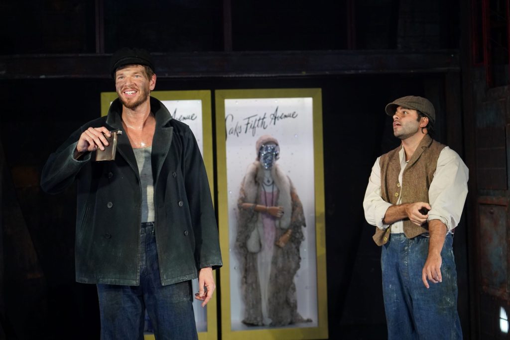 (L to R): Jon Beavers, Ariyan Kassam in 'The Hairy Ape' (Carol Rosegg)